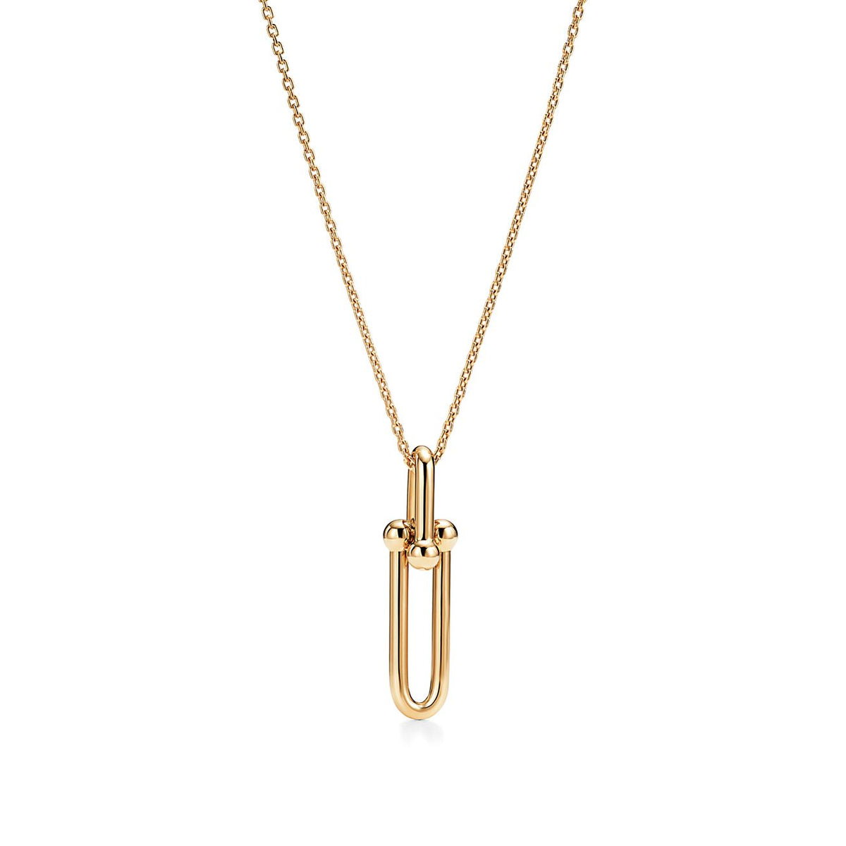 Collar Eslabon Dorado Vertical