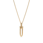 Collar Eslabon Dorado Vertical