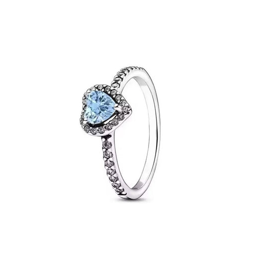 Anillo Corazón Celeste