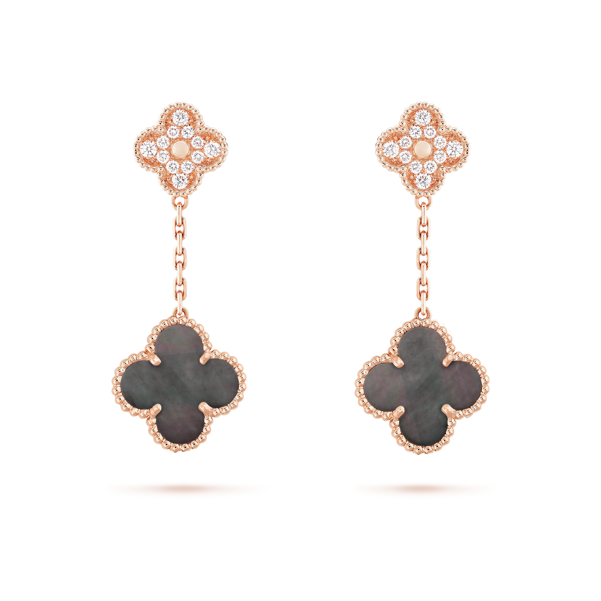 Pendientes Trébol Colgantes Rosado