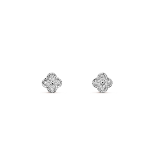 Pendientes Trébol Plata Pequeños