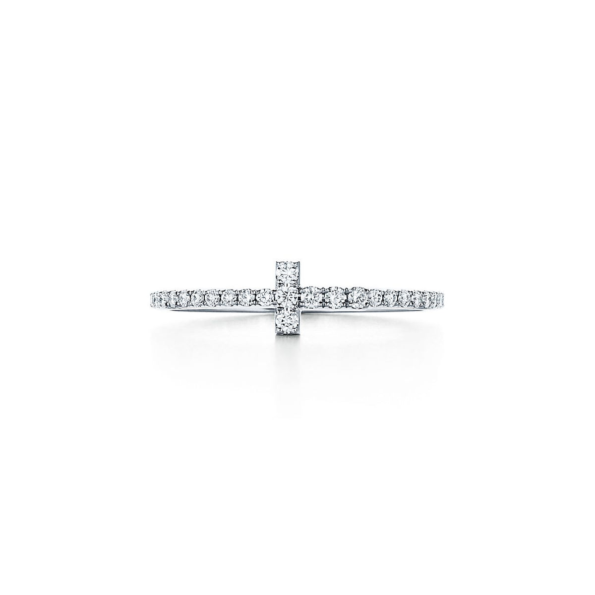 Anillo T Plateado Full Zirconias