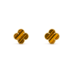 Pendientes Trébol Dorado y Marrón