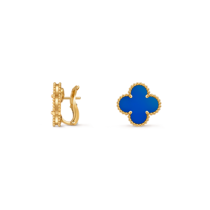 Pendientes Trébol Dorado y Azul
