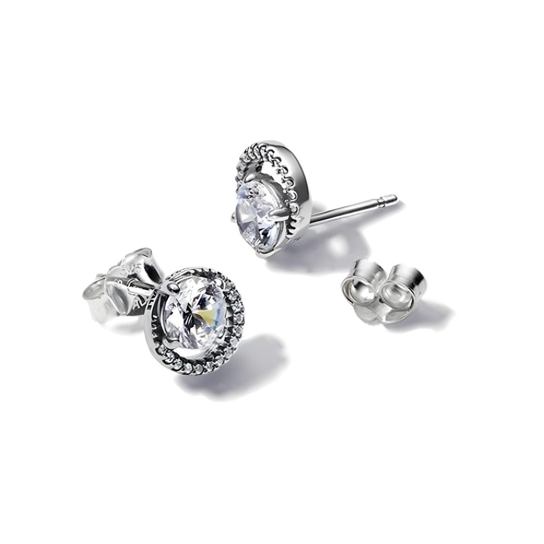 Pendientes Botón Brillante