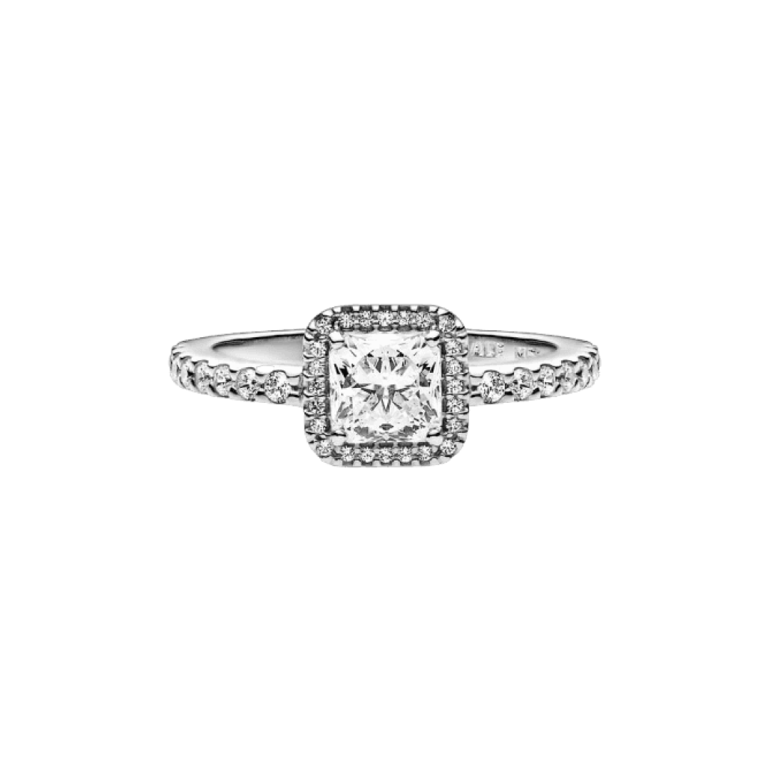Anillo Clásico Cuadrado Full Zirconias