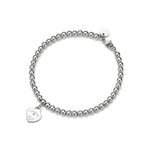 Pulsera Corazón Plateado