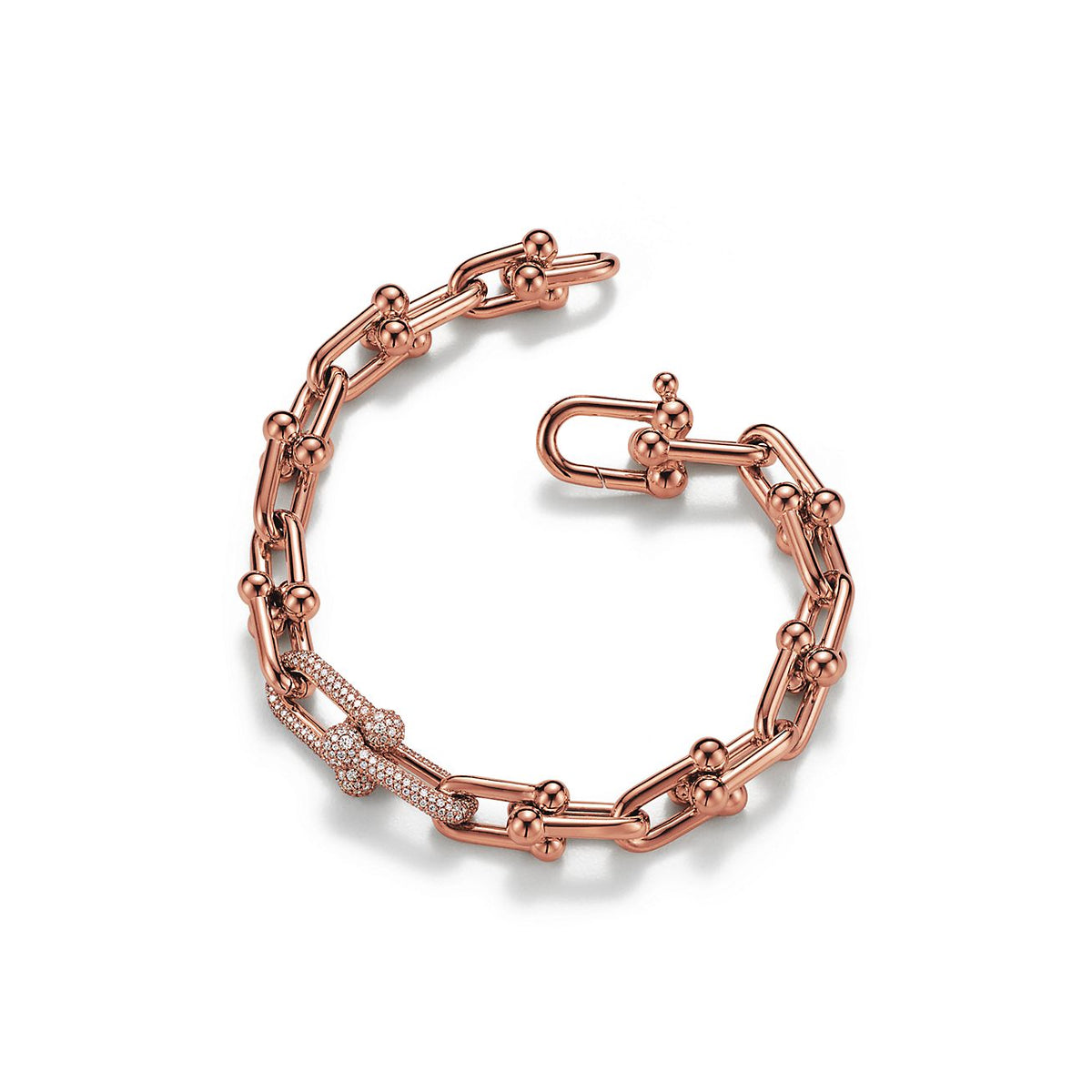 Pulsera Full Eslabones Rosados y Zirconias