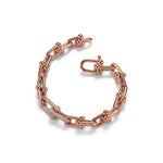 Pulsera Full Eslabones Rosados y Zirconias