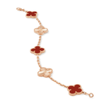 Pulsera Trébol Rosada y Rojo