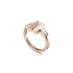 Anillo Rosado T Plateada