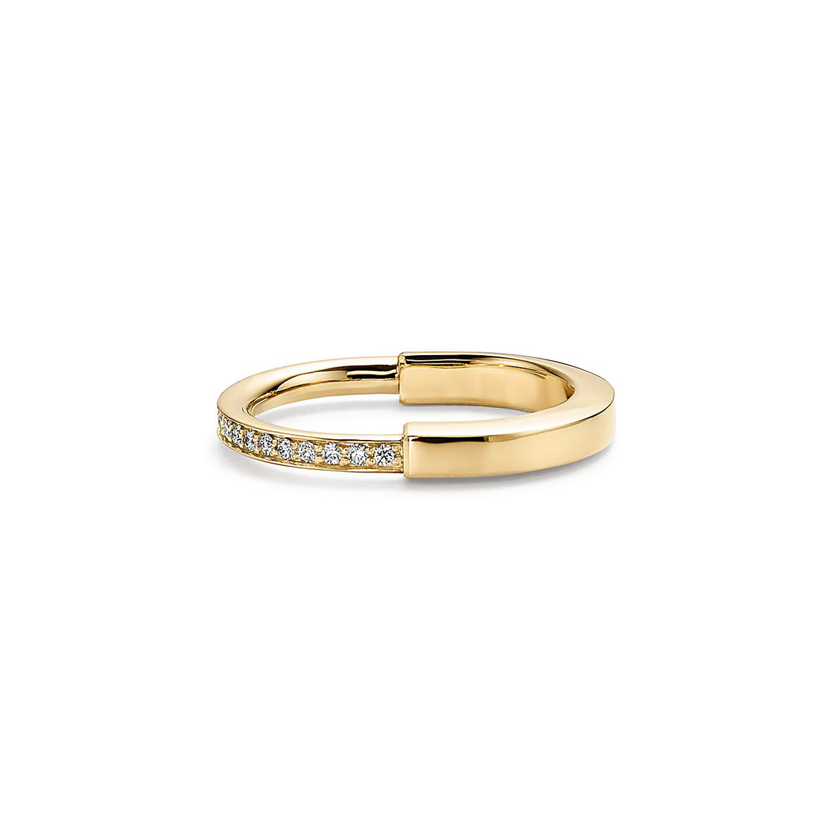 Anillo LockDorado y Zirconias