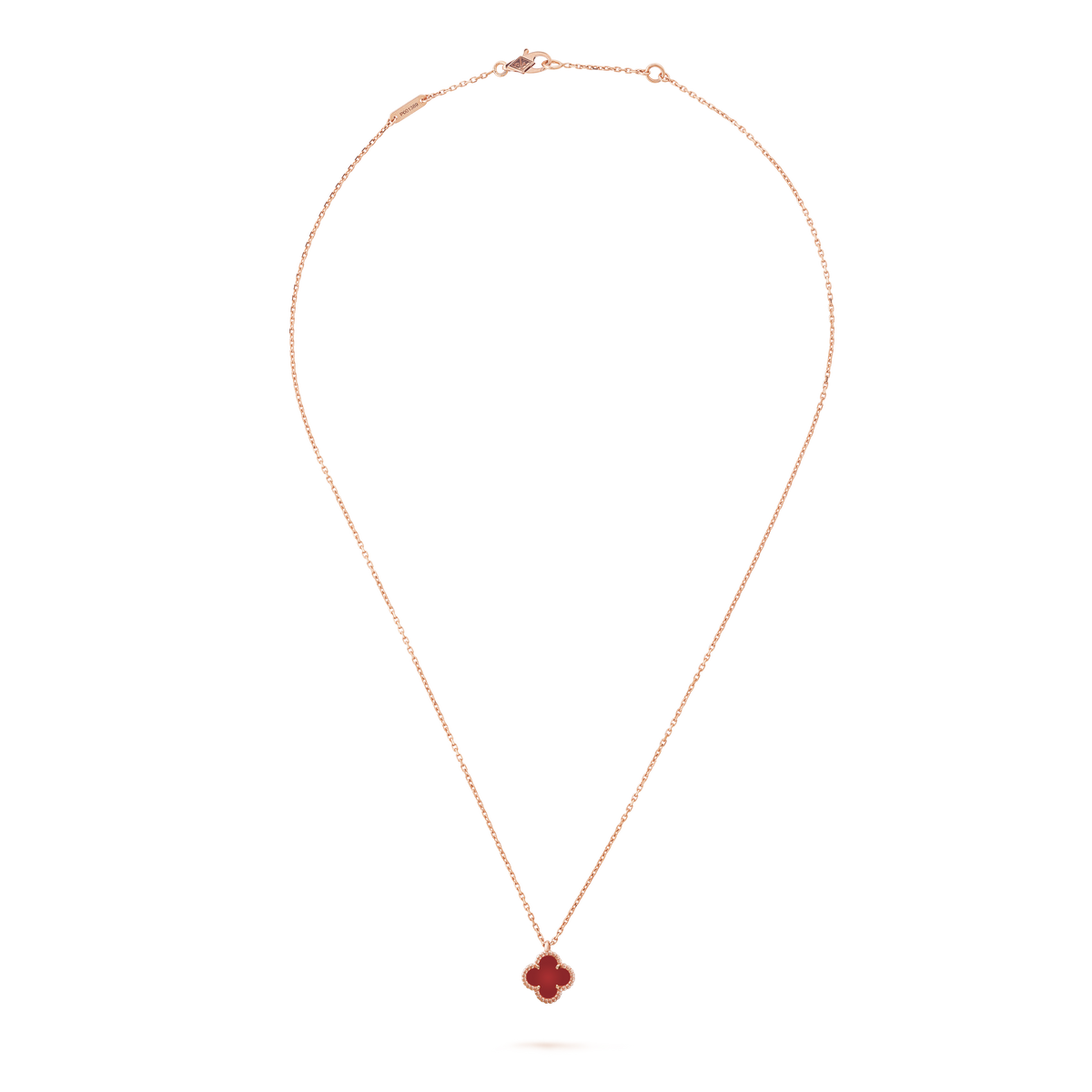 Collar Trébol Rosado y Rojo