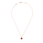 Collar Trébol Rosado y Rojo