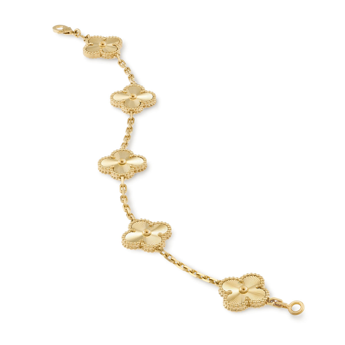 Pulsera Trébol Dorada Clásica
