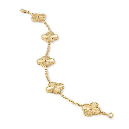 Pulsera Trébol Dorada Clásica
