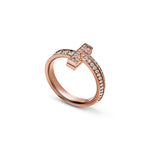 Anillo T1 Rosado Full Zirconias
