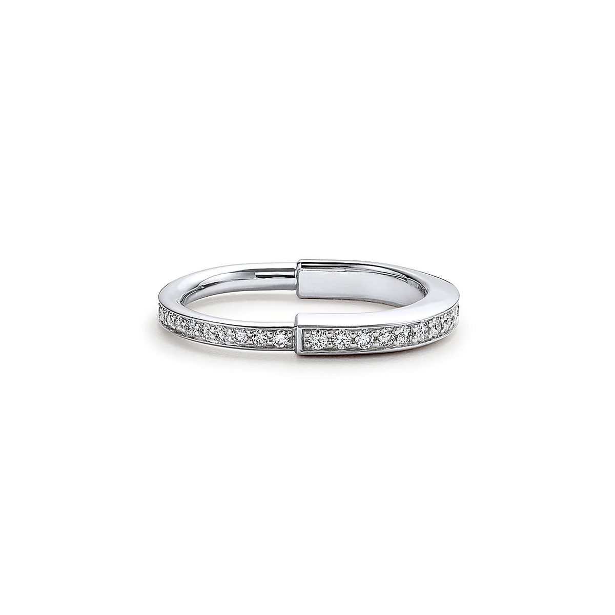 Anillo Lock Plateado Full Zirconias