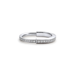 Anillo Lock Plateado Full Zirconias