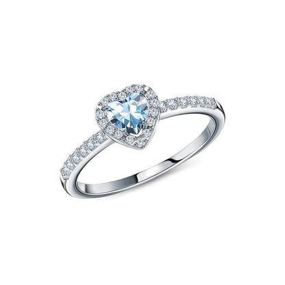 Anillo Corazón Celeste