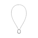 Collar Lock Plateado Full Zirconias