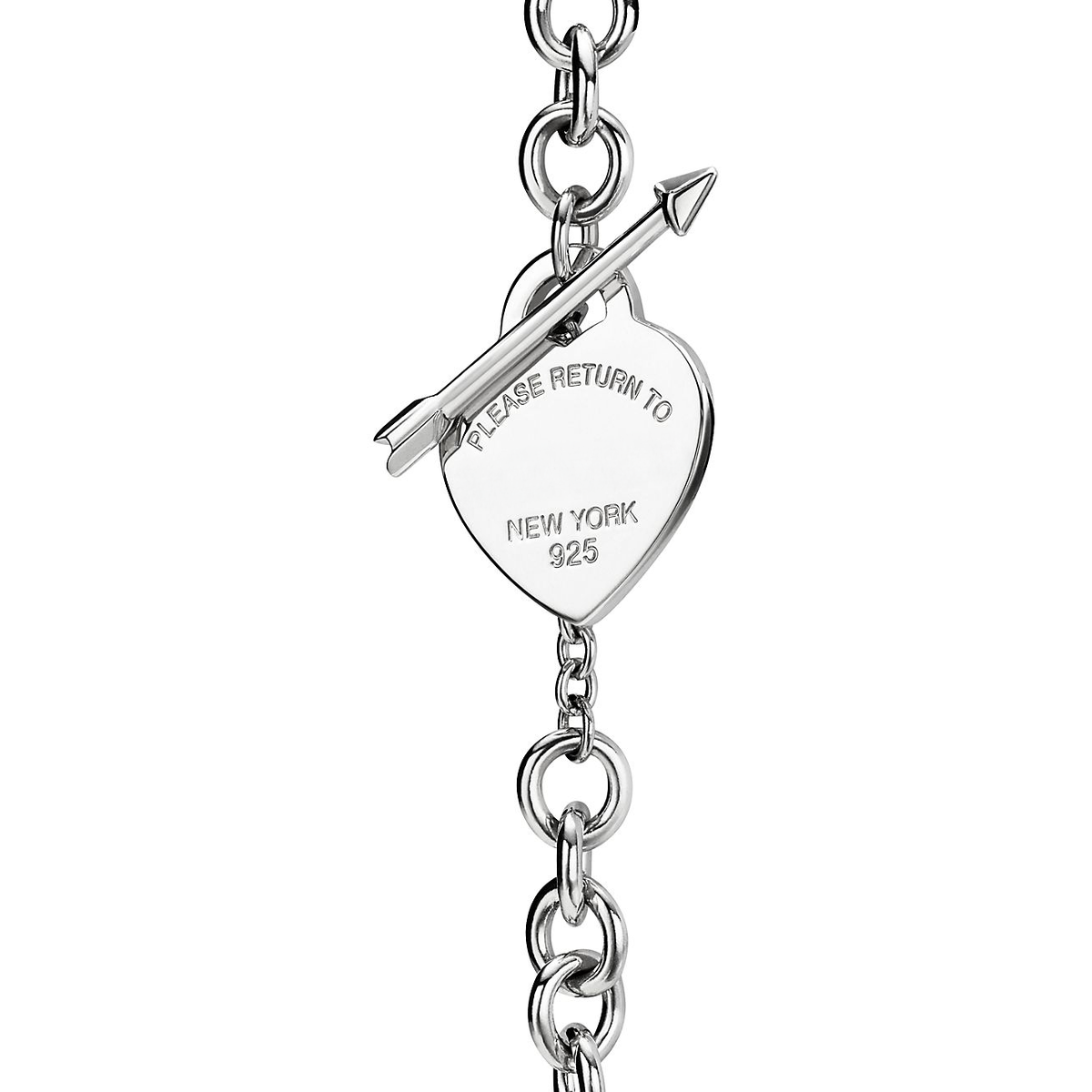 Pulsera Corazón Flecha Plateada