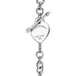 Pulsera Corazón Flecha Plateada
