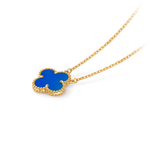 Collar Trébol Dorado y Azul