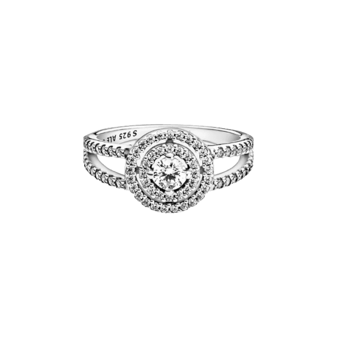 Anillo Clásico Doble Full Zirconias