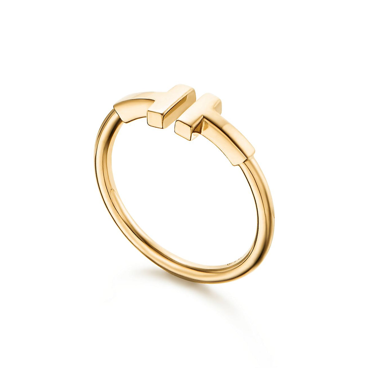 Anillo T Doble Dorado