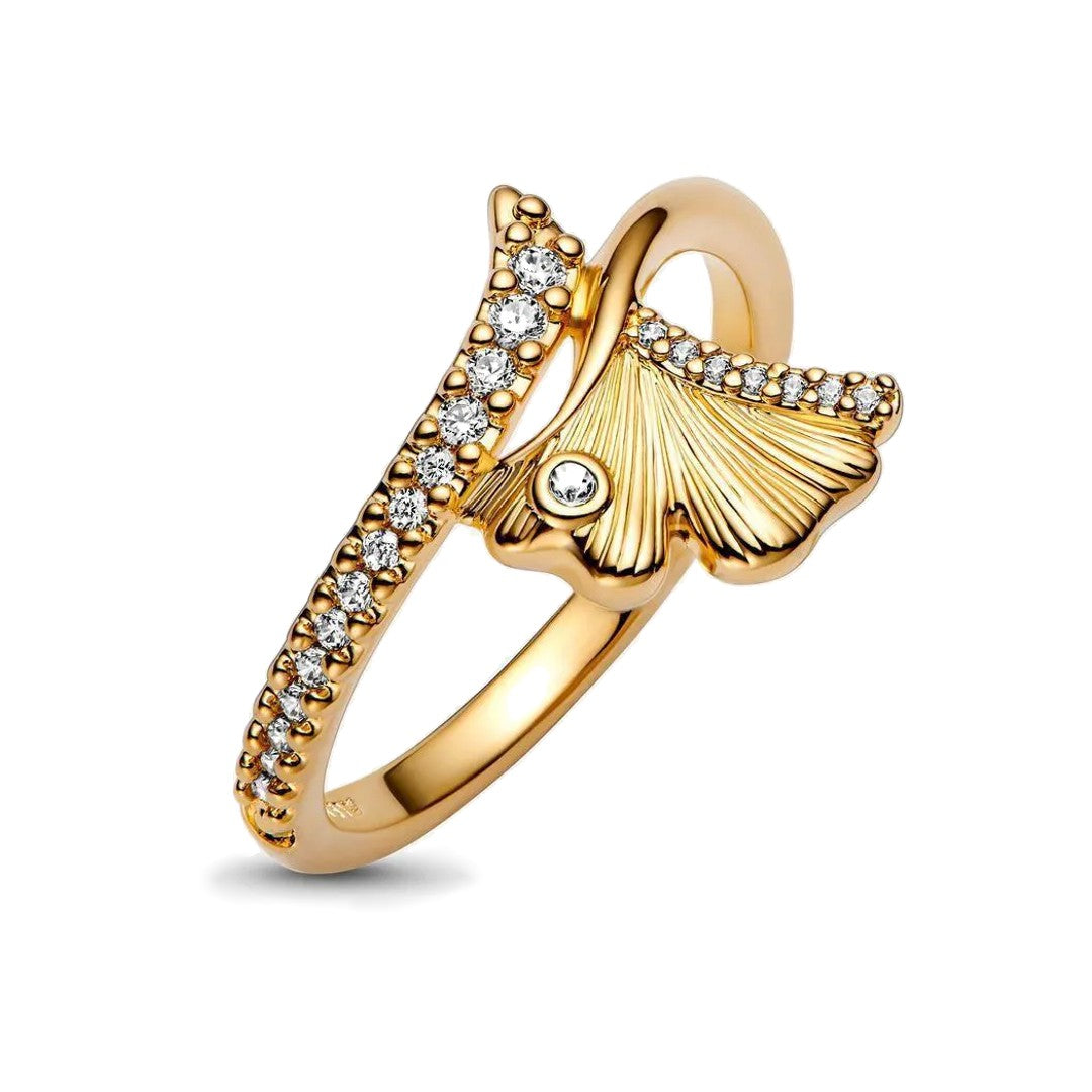 Anillo Hoja Dorada