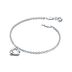 Pulsera Corazón Plateado