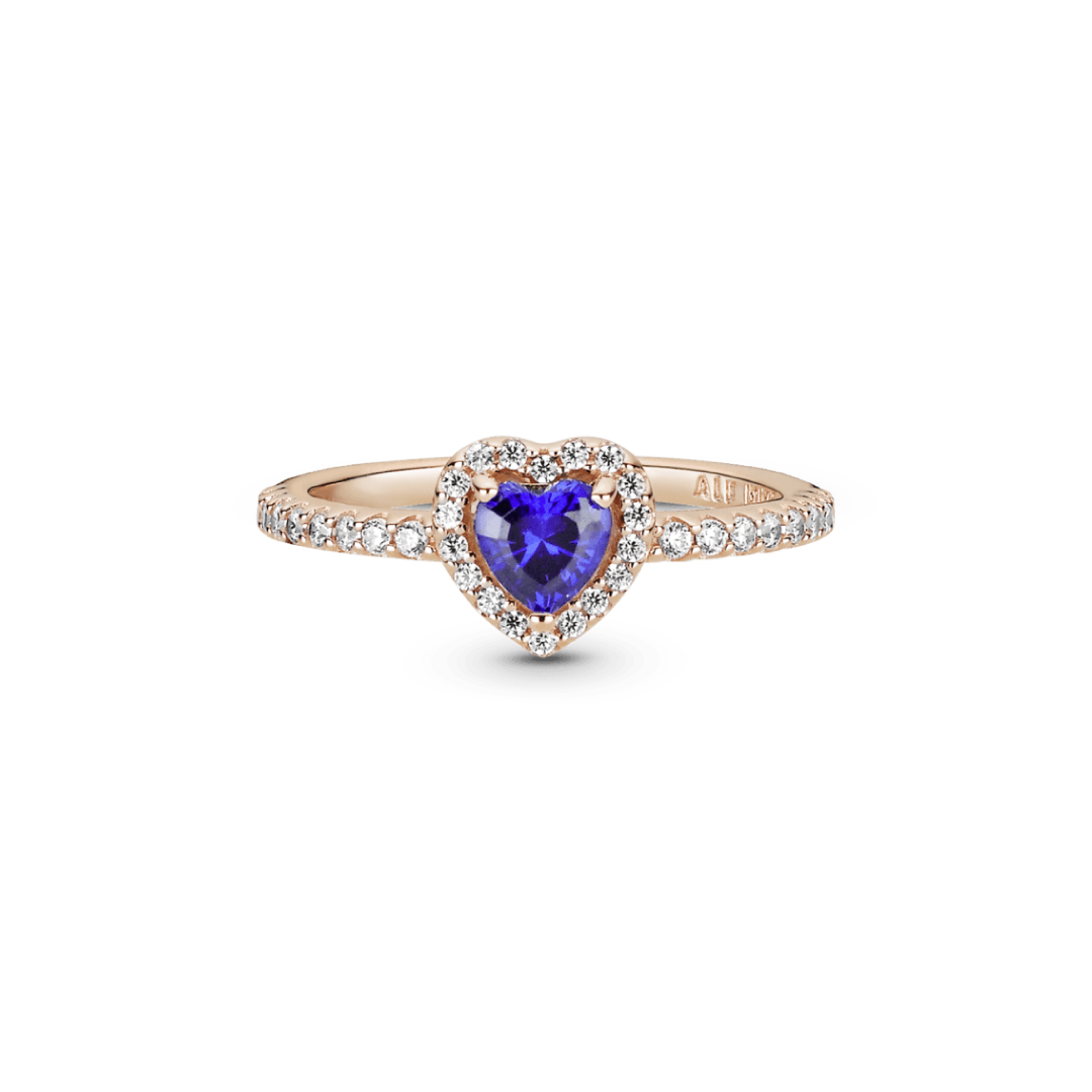 Anillo Rosado Corazón Azul