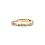 Anillo Lock Dorado Full Zirconias