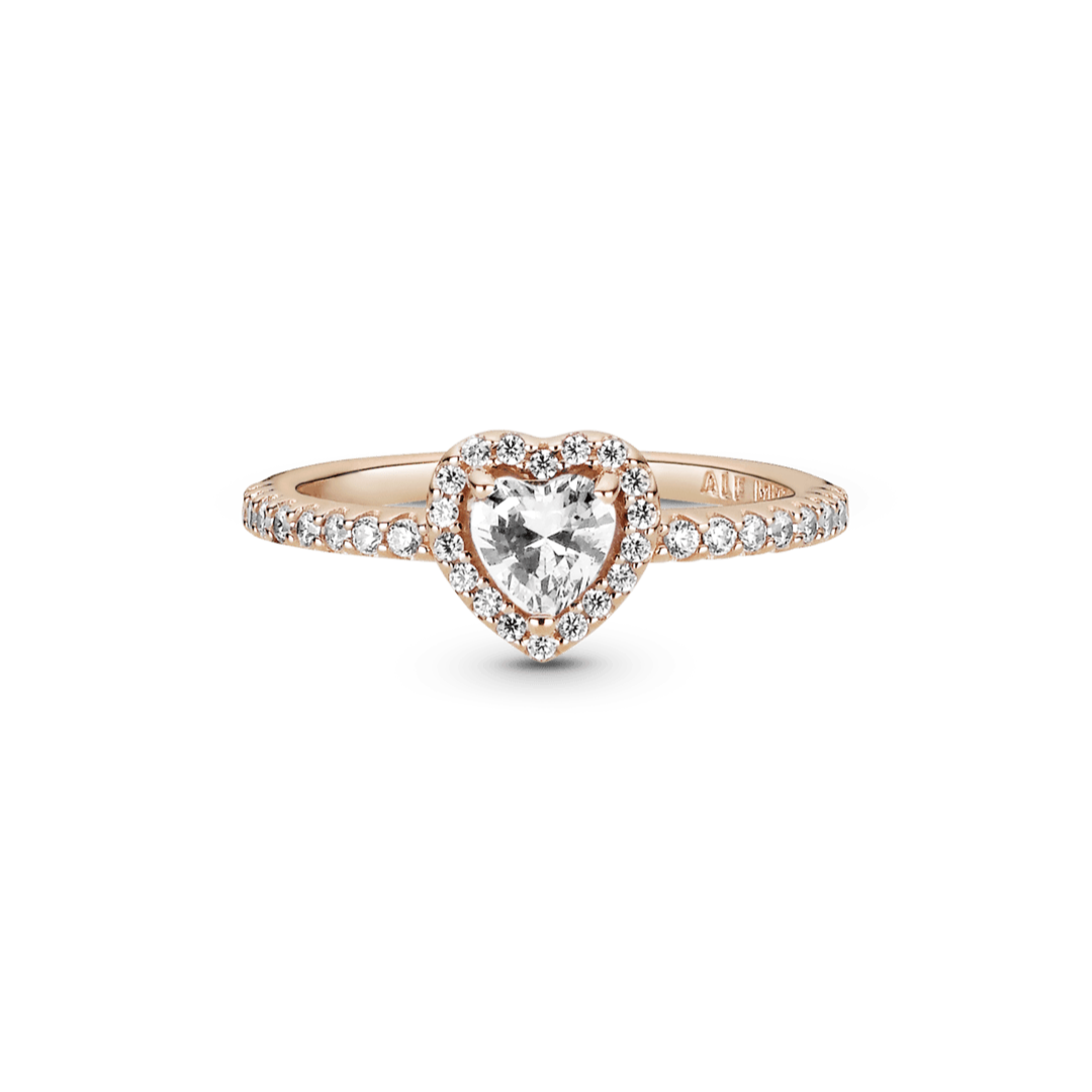 Anillo Rosado Corazón Clásico