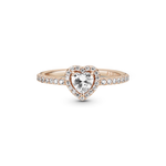 Anillo Rosado Corazón Clásico