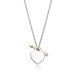 Collar Corazón Flecha Rosada