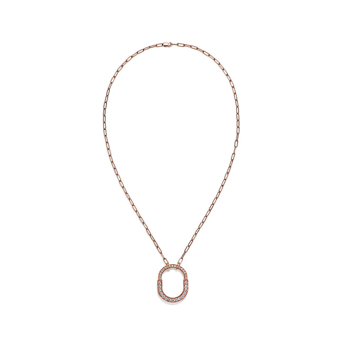 Collar Lock Rosado Full Zirconias