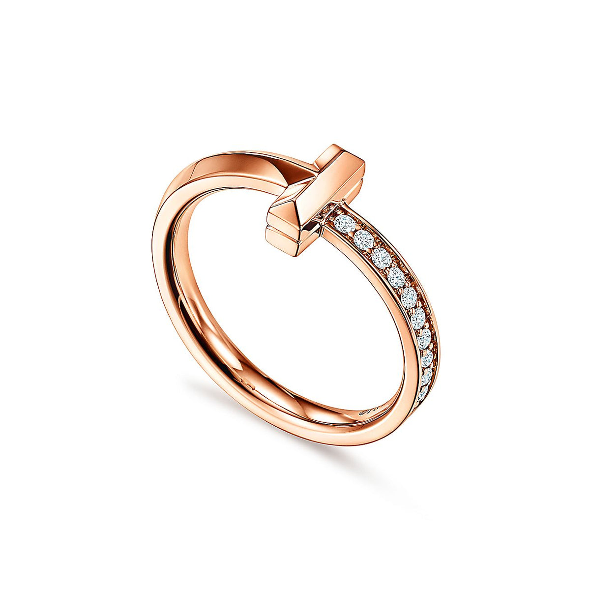 Anillo T Rosado y Zirconias