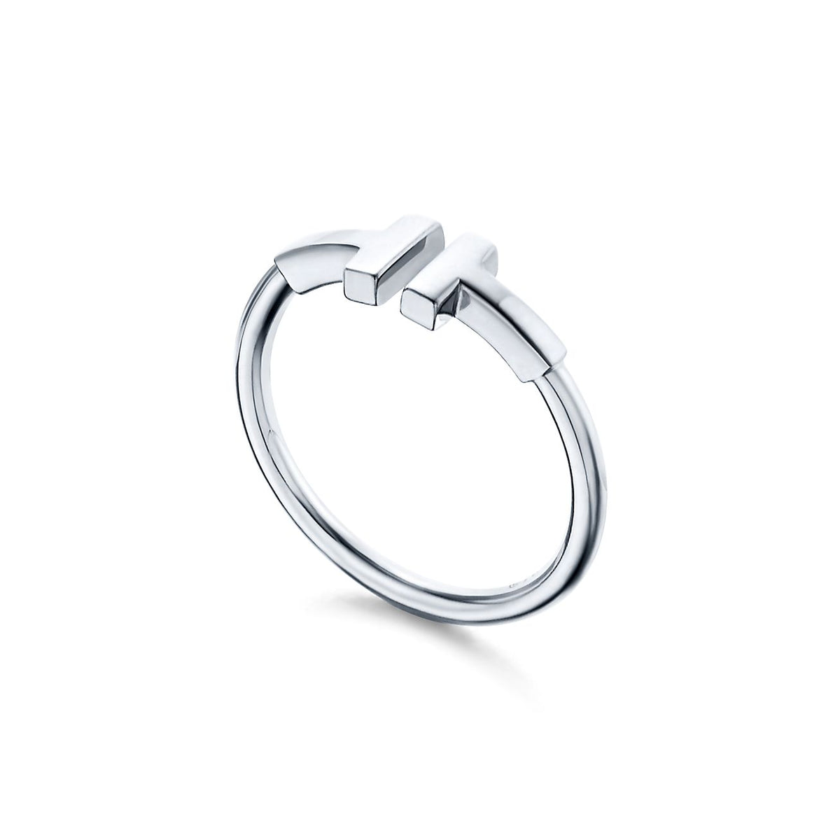 Anillo T Doble Plateado