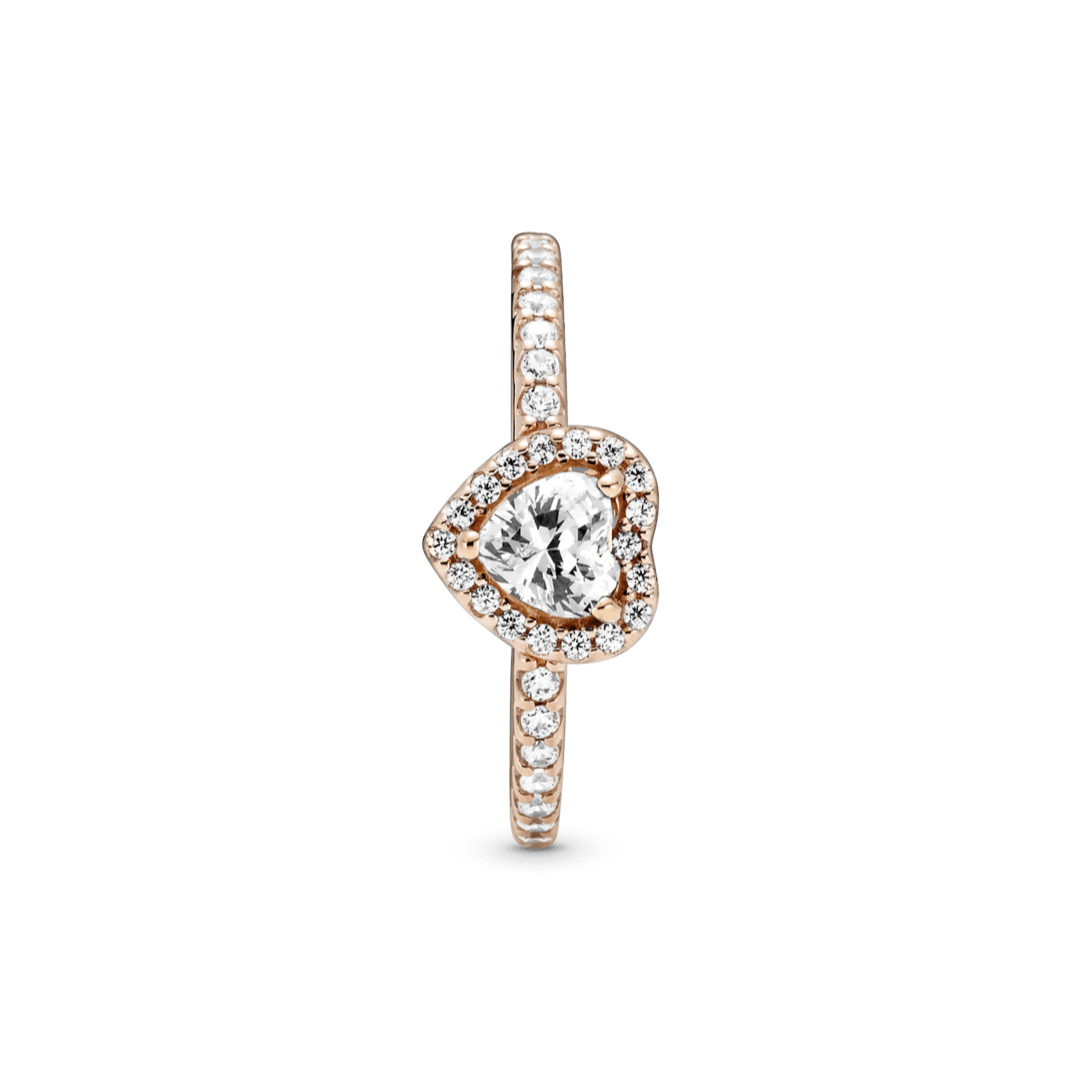 Anillo Rosado Corazón Clásico