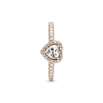Anillo Rosado Corazón Clásico