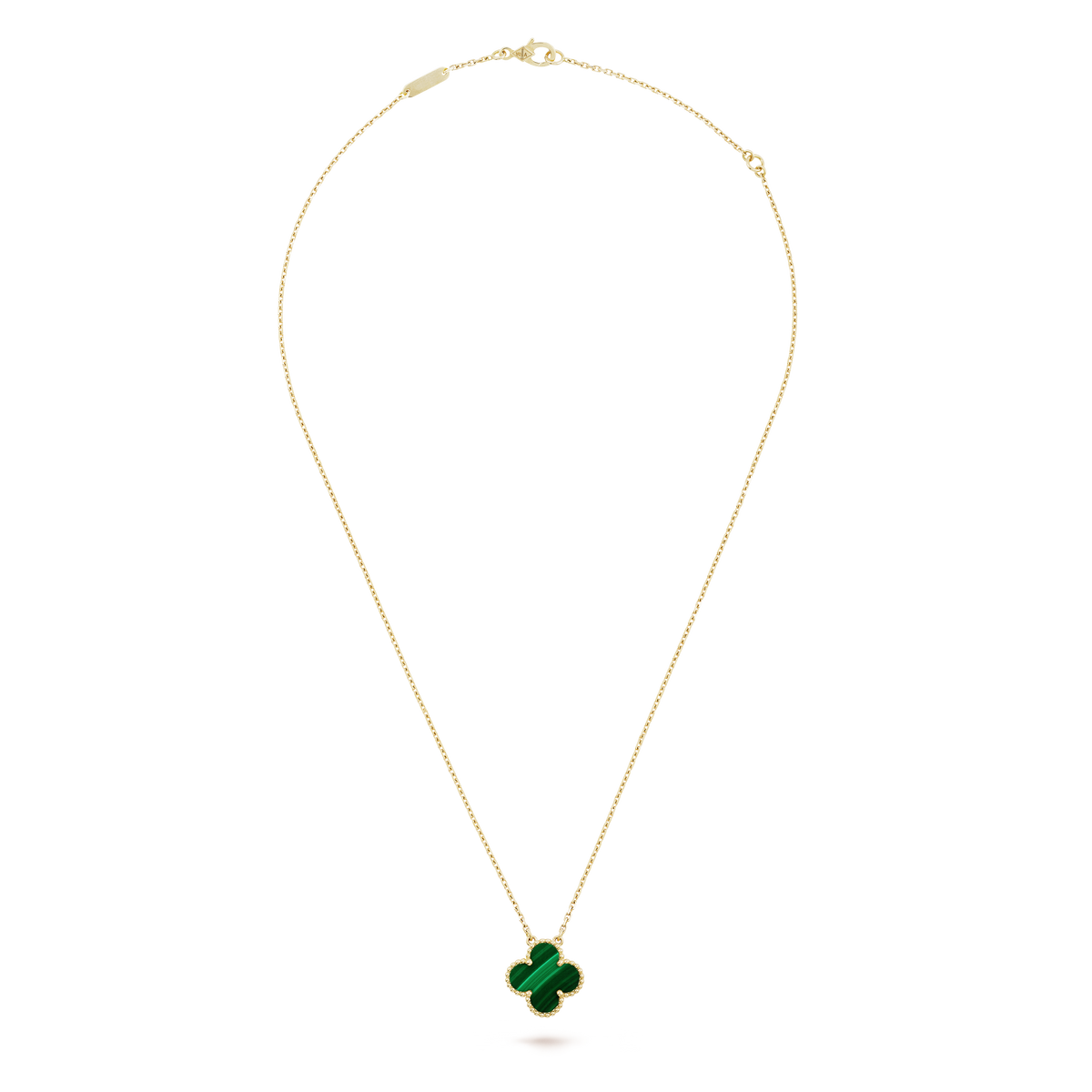 Collar Trébol Dorado y Verde