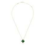 Collar Trébol Dorado y Verde