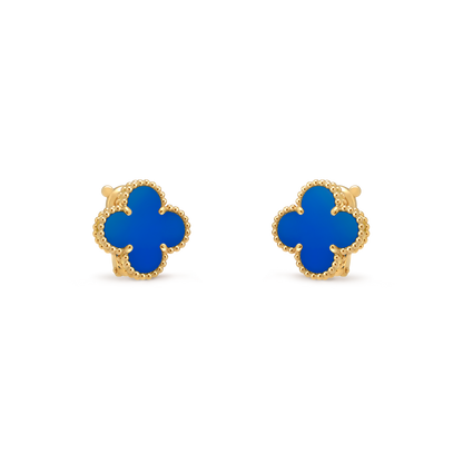 Pendientes Trébol Dorado y Azul