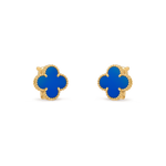 Pendientes Trébol Dorado y Azul
