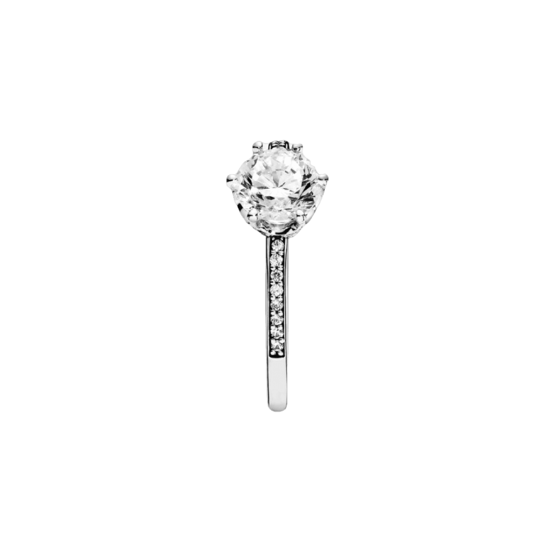 Anillo Clásico Hexágono Reluciente