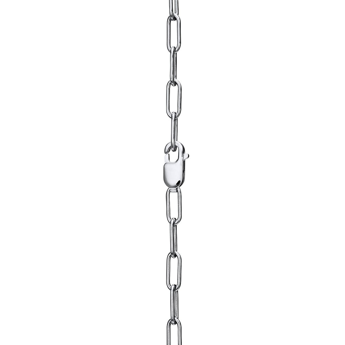 Collar Lock Plateado Full Zirconias