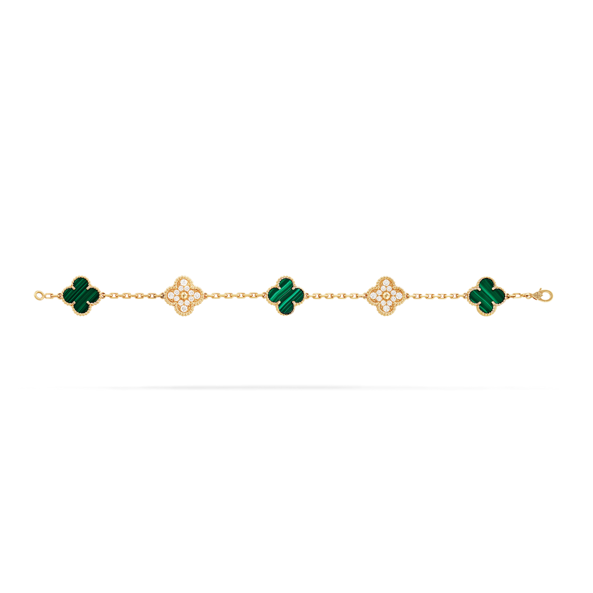 Pulsera Trébol Verde y Blanco