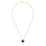 Collar Trébol Dorado y Azul
